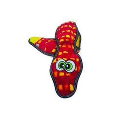Invincibles Tough Seamz Snake Dog Toy - Red