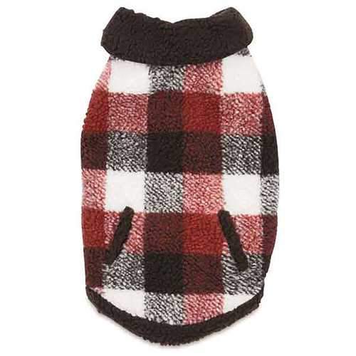 Zack and Zoey Berber Plaid Dog Vest - Orange