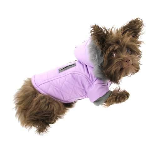 Zack and Zoey Quilted Thermal Dog Parka - Purple