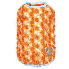 Zack and Zoey Hairy Yarn Reversible Thermal Nor'Easter Dog Coat - Orange