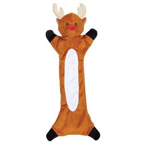 Zanies Festive Unstuffies Dog Toy - Reindeer