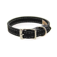 Tuscan Leather Dog Collar by Auburn Leather - Black