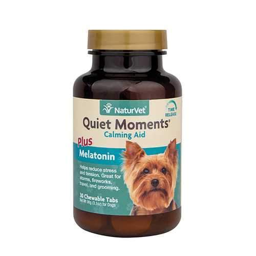 Quiet Moments Calming Aid with Melatonin Dog Tablets by NaturVet