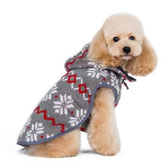 Reversible Dog Sweater Trench Coat by Dogo - Gray
