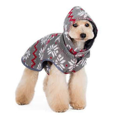 Reversible Dog Sweater Trench Coat by Dogo - Gray