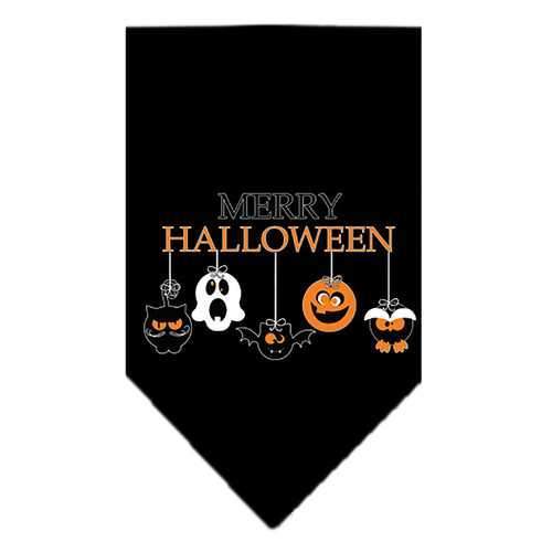 Merry Halloween Dog Bandana - Black