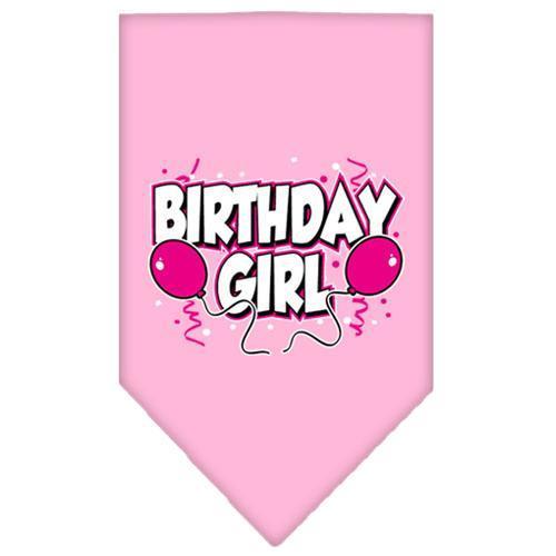 Birthday Girl Screen Print Dog Bandana - Light Pink