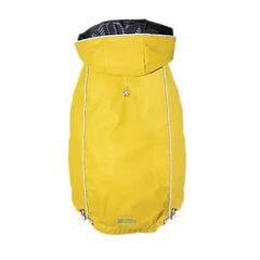 Reversible Plaid Elasto-Fit Dog Raincoat - Yellow