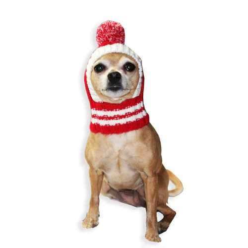 Crown Knit Dog Hat by Hip Doggie - Red