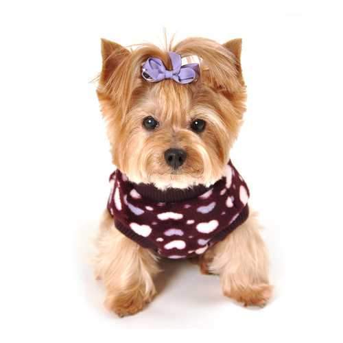 Soft Purple Heart Dog Vest by Hip Doggie