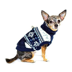 Snowflake Fleece Dog Vest by Hip Doggie - Blue