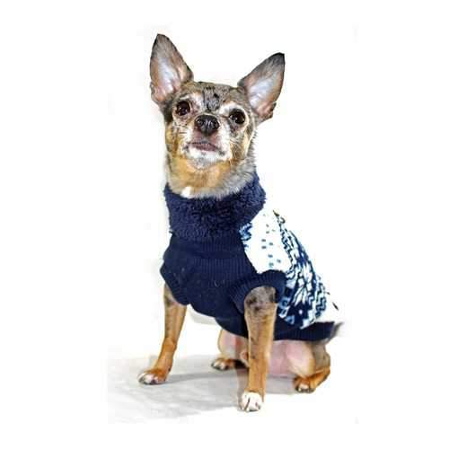 Snowflake Fleece Dog Vest by Hip Doggie - Blue