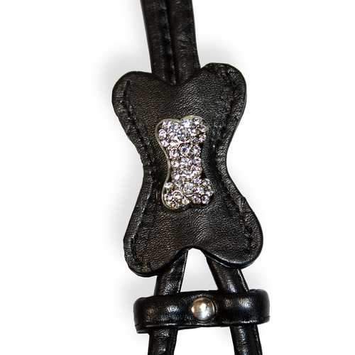 Black Bone Step In Dog Harness by Hip Doggie