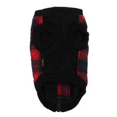 Fashion Bomber Check Dog Vest by Gooby - Red