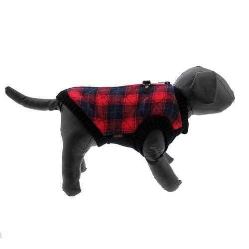 Fashion Bomber Check Dog Vest by Gooby - Red