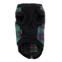 Fashion Bomber Check Dog Vest by Gooby - Green
