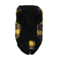 Fashion Bomber Check Dog Vest by Gooby - Yellow