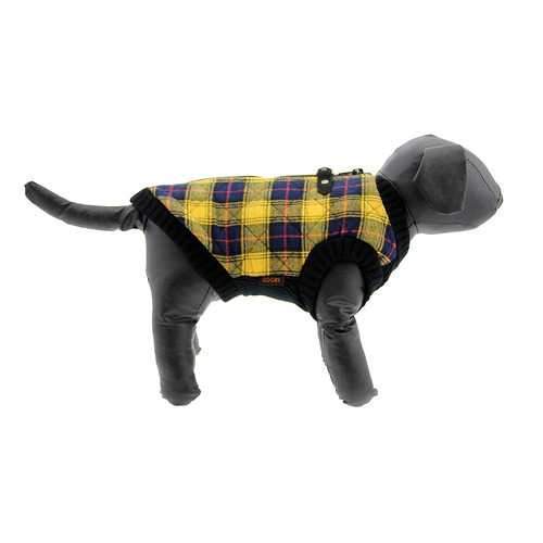 Fashion Bomber Check Dog Vest by Gooby - Yellow