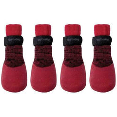 FouFou Rubber Dipped Dog Socks - Red