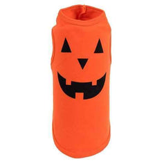 Worthy Dog Pumpkin Face Printed Dog Tank