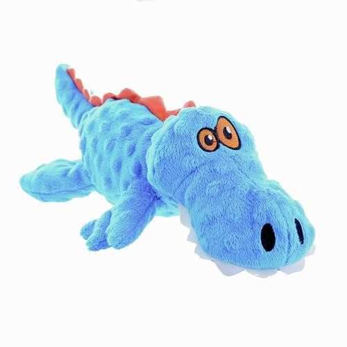 goDog Just for Me Gator Dog Toy - Blue