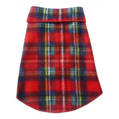 Plaid Dog Pullover - Red and Blue
