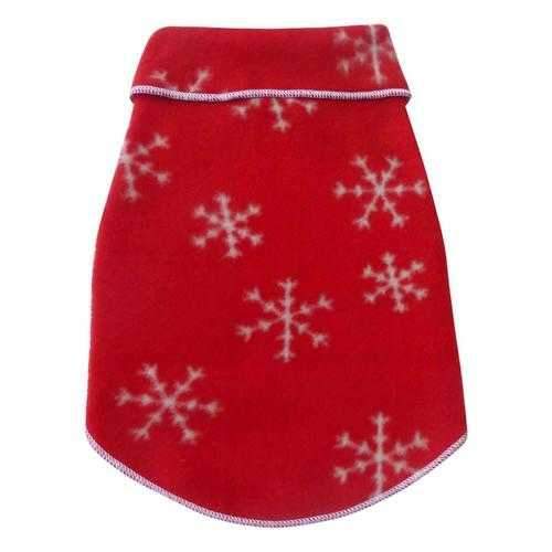 Winter Snowflakes Dog Pullover - Red