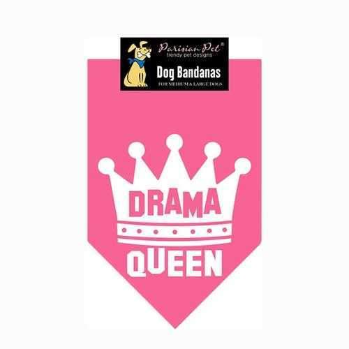Drama Queen Dog Bandana - Pink