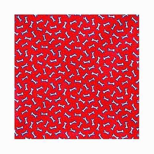 Tossed Bones Dog Bandana - Red