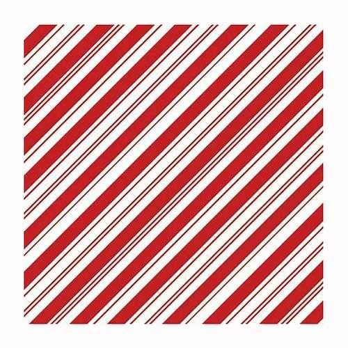 Holiday Candy Stripe Dog Bandana - Red and White