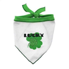 Lucky Clover Dog Scarf - White