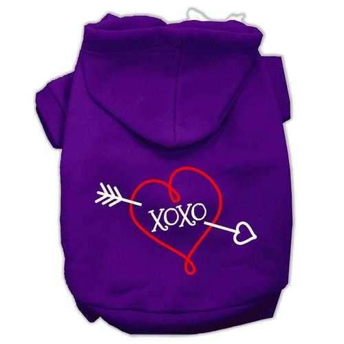 XOXO Dog Hoodie - Purple