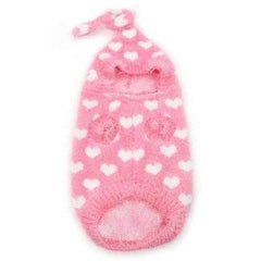 PuppyPAWer Heart Hoodie Dog Sweater by Dogo - Pink