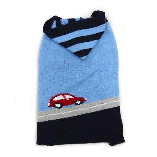 PuppyPAWer Car Sweater Dog Sweater by Dogo - Blue