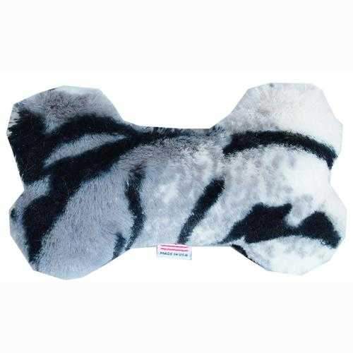 Plush Bone Dog Toy - Siberian Tiger
