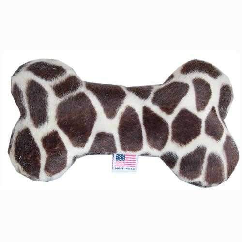 Plush Bone Dog Toy - Giraffe