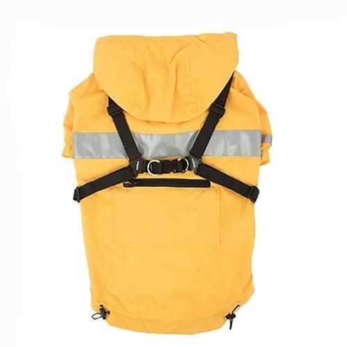 Wilderness Hooded Dog Raincoat by Puppia Life- Yellow