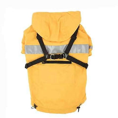 Wilderness Hooded Dog Raincoat by Puppia Life- Yellow