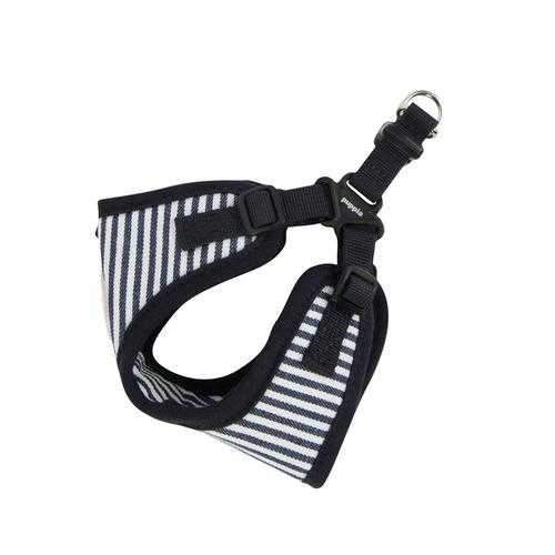 Bobby Adjustable Step-In Dog Harness by Puppia - Striped Navy