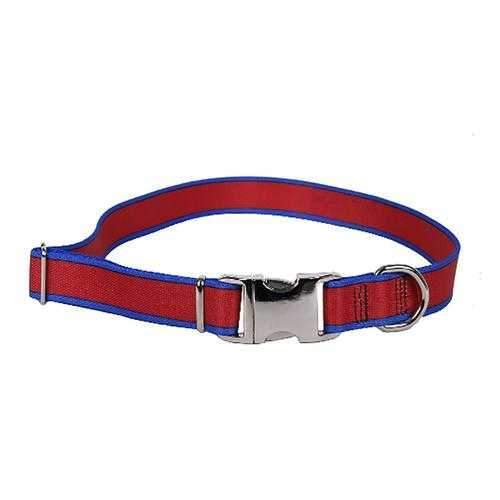 Sterling Dog Collar by Yellow Dog - Red with Royal Blue