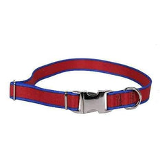 Sterling Dog Collar by Yellow Dog - Red with Royal Blue