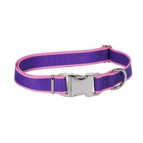 Sterling Dog Collar by Yellow Dog - Purple with Light Pink