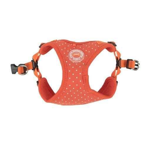 Dotty Adjustable Step-In Dog Harness by Puppia - Orange