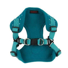 Dotty Adjustable Step-In Dog Harness by Puppia - Teal
