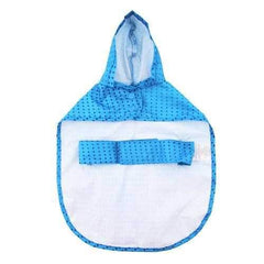 Pitter Patter Packable Dog Rain Poncho - Cyan Halftone