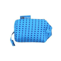 Pitter Patter Packable Dog Rain Poncho - Cyan Halftone