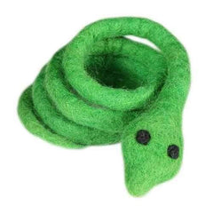 Wooly Wonkz Safari Cat Toy - Green Snake