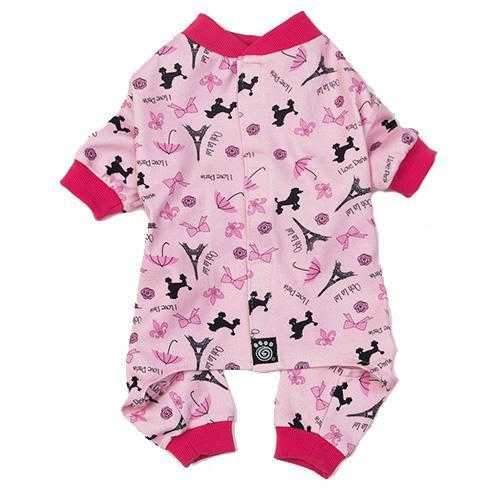 I Love Paris Dog Pajamas - Pink