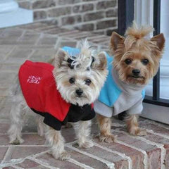 Highline Fleece Dog Coat by Doggie Design - Red and Black