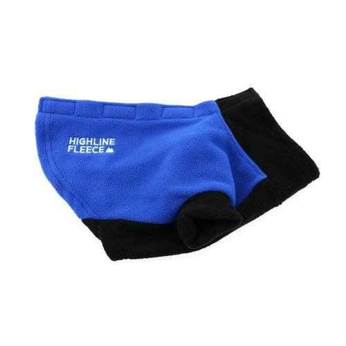 Highline Fleece Dog Coat by Doggie Design - Blue and Black
